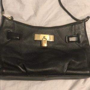 Black leather Calvin Klein crossbody